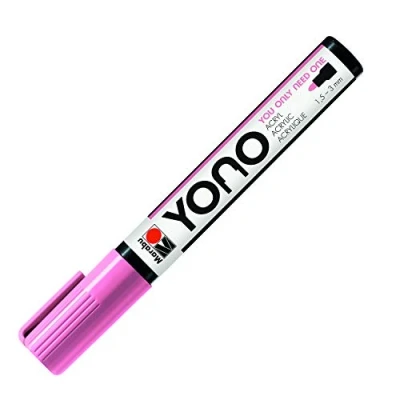 Abbildung von Marabu 12400103033 YONO Marker, Rosa 033, vielseitiger Acrylstift mit japanischer Rundspitze 1,5 3 mm, wasserbasiert, lichtecht und wasserfest, für nahezu alle Untergründe