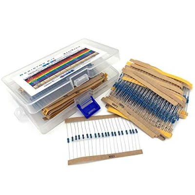 Abbildung von DollaTek 1280Pcs 64 Werte Widerstandskit, 1 Ohm 10M 1/4W Metallfilmwiderstand Sortiment mit Aufbewahrungsbox für DIY Projekte