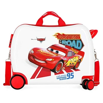 Abbildung von Disney Cars Good Mood Kinder Koffer Mehrfarbig 50x38x20 cms Hartschalen ABS Kombinationsschloss 34L 2,1Kgs 4 Räder Handgepäck, Weiß