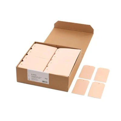 Abbildung von HERMA 6024 Anhängezettel groß, 1000 Stück, 60 x 120 mm, Geschenkanhänger zum Beschriften, Hängeetiketten aus Karton, blanko Papieranhänger Etiketten Anhänger mit Öse, braun
