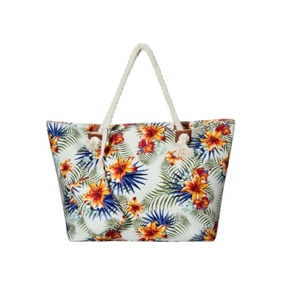 Abbildung von DonDon Strandtasche XXL Familie Badetasche Damen mit Reißverschluss Beach bag groß Tropical Life