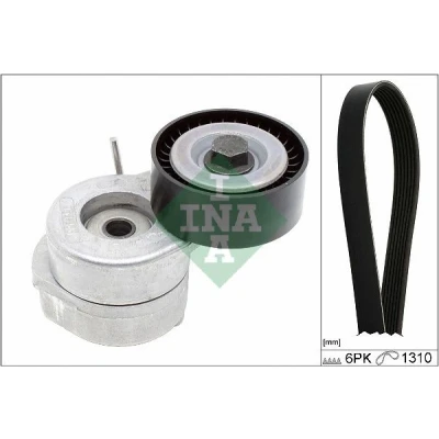 Abbildung von INA 529 0506 10 Keilrippenriemensatz Generatorfreilauf prüfen und ggf. erneuern FIAT: 500 Hatchback, Punto II Panda Hatchback