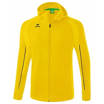 Abbildung von Erima Unisex Liga Star Trainingsjacke mit Kapuze, gelb/schwarz, L
