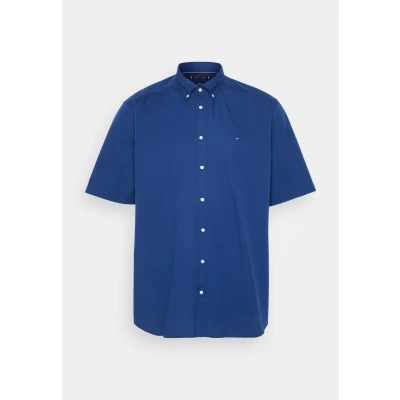 Abbildung von Tommy Hilfiger Solid Shirt Hemd, Herren, Größe: 3XL, Preppy navy