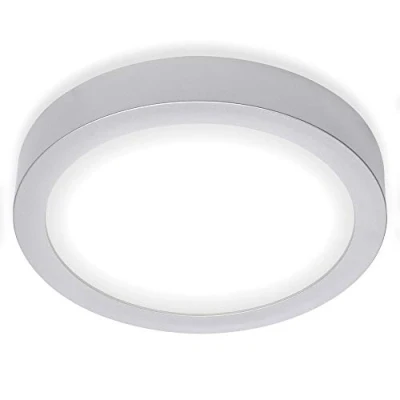 Abbildung von BRILONER Leuchten LED Aufbauleuchte, Deckenlampe, Deckenleuchte 16,5 Watt, 1.600 Lumen, 4.000 Kelvin, Rund, Chrom Matt, 225x32mm (DxH)