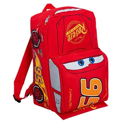 Abbildung von Disney Cars 3D Rucksack Kinder Lightning McQueen Schule Kindergarten Brottasche Rot 95