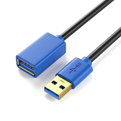 Abbildung von JAMEGA 3m USB 3.0 Verlängerung A Buchse auf Stecker High Speed Datenübertragung 5Gbps Verlängerungskabel mit Vergoldeten Kontakte für Kartenlesegerät, Tastatur, Drucker, Scanner, Kamera