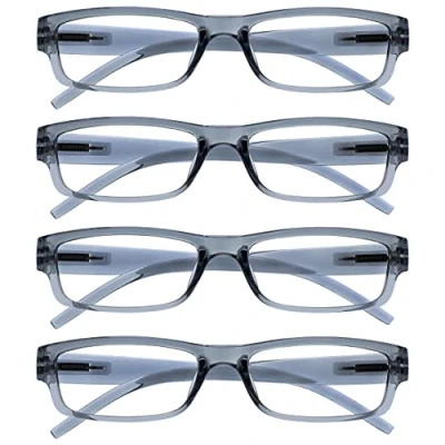 Abbildung von Die Lesebrille Unternehmen Grau Leicht Komfortables Leser Wert 4er Pack Designer Stil Herren Frauen UVR4PK032GR +1,50