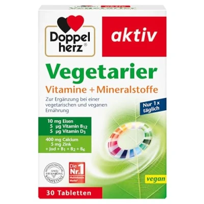 Abbildung von Doppelherz Vegetarier Vitamine + Mineralstoffe Abgestimmte Nährstoffe für und Veganer 30 vegane Tabletten