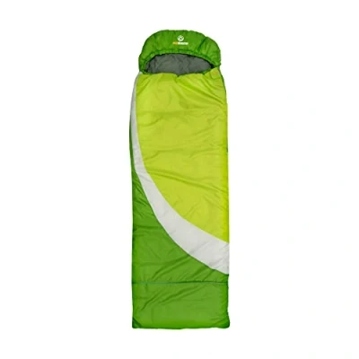 Abbildung von outdoorer mitwachsender Kinderschlafsack DreamSurfer der Schlafsack für Kinder und Jugendliche in Blau oder Pink (grün/weiß)
