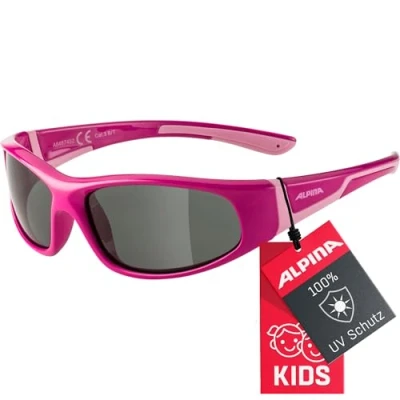Abbildung von ALPINA FLEXXY JUNIOR Flexible und Bruchsichere Sonnenbrille Mit 100% UV Schutz Für Kinder, pink rose gloss, One Size