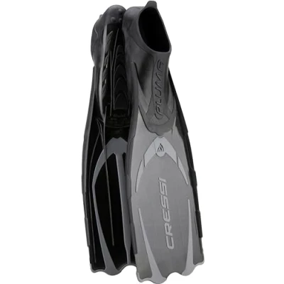 Abbildung von Cressi Pluma / Bag Premium Flossen Set, Schwarz/Silber, 43/44