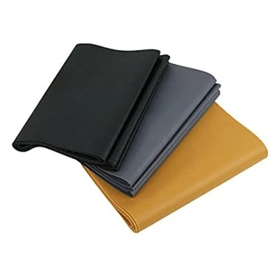 Abbildung von CanDo Trainingsband LATEXFREI / Widerstandsband Gymnastikband 3er PACK schwarz/silber/gold (sehr schwer/sehr sehr schwer/ultra schwer) jeweils 1,5 m Länge