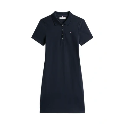 Abbildung von Tommy Hilfiger SLIM Dress Blusenkleid, Damen, Größe: XXS, Desert sky