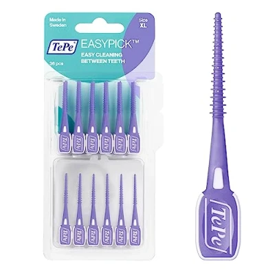 Abbildung von TePe EasyPick Dental Stick XL / 1 x 36 Stück inklusive praktischem Taschenetui Für eine einfache, tägliche Anwendung zwischendurch und unterwegs