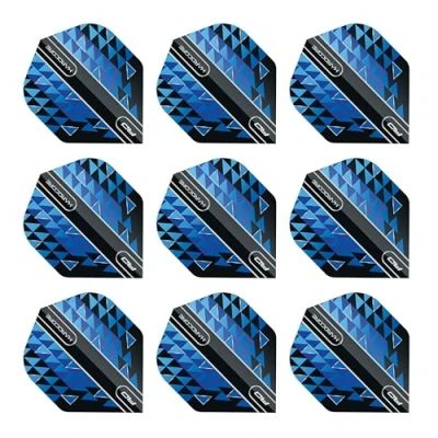 Abbildung von RED DRAGON Hardcore Premium Delta Blau und Schwarz Dartflug 3 Set pro Packung (insgesamt 9 Dart Flights)