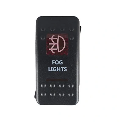 Abbildung von Mintice™ 12V KFZ Rot LED Licht Beleuchtet Wippenschalter Kippschalter Auto Armaturenbrett Schalter Fog Light