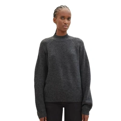 Abbildung von TOM Tailor Denim MIT Struktur Strickpullover, Damen, Größe: XS, Shale grey melange