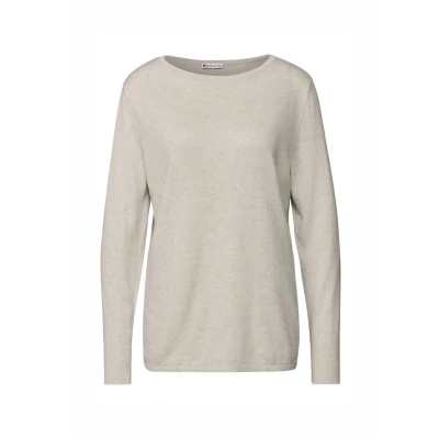Abbildung von Street One Basic Strickpullover, Damen, Größe: 34, Beige