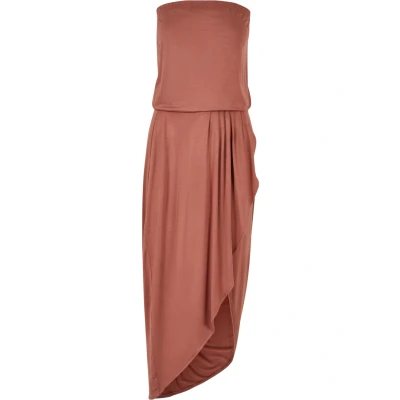 Abbildung von Urban Classics Bandeau Maxikleid, Damen, Größe: Large, Terracotta
