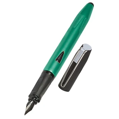 Abbildung von Online Füller Switch Plus, Patronen &amp; Touchpen in einem, für Tablets Smartphones, Multifunktions Stift inkl. Kombi Tintenpatrone, Grün, Iridiumfeder Federstärke M, 1 Stück (1er Pack)