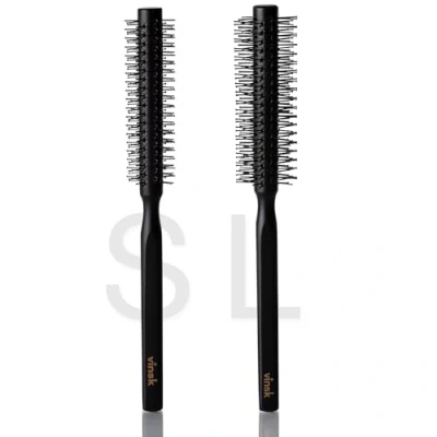 Abbildung von vinsk® Bartbürste L Rundbrüste für Bart und Haare Haarbürste klein rund mit 190 Borsten ideale [Bartstyling] Bürste Herren Männer Styling edlem Holz ansehen