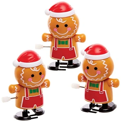 Abbildung von Baker Ross FX437 Aufzieh Lebkuchenmänner 3er Pack, Kleine Adventskalender Geschenke für Kinder, Aufziehspielzeug, Nikolausgeschenke Kinder