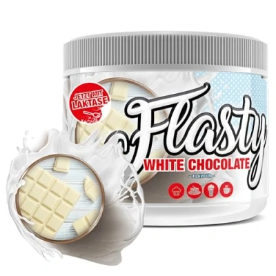 Abbildung von Flasty Geschmackspulver (Weisse Schokolade) 1 x 250g Kalorienarmes Flavour Pulver mit Nur ca. 9 kcal pro Portion bringt es Leben in deinen Quark, Joghurt und vielem mehr.