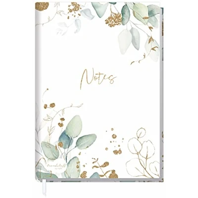 Abbildung von Notizbuch A5 liniert [Blattgold] von Trendstuff by Häfft 124 Seiten, 62 Blatt ideal als Tagebuch, Bullet Journal, Ideenbuch, Schreibheft nachhaltig &amp; klimafreundlich