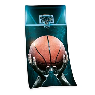 Abbildung von Herding Basketball Velourstuch, 75 x 150 cm, 100% Baumwolle/Velours