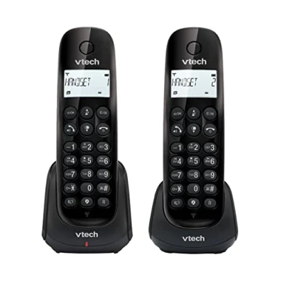 Abbildung von VTech CS1451 DECT Telefon Schnurlos 2 mobilteile mit Anrufbeantworter, Freisprechfunktion, Anrufersperre, Anrufererkennung/Anklopffunktion, Hintergrundbeleuchtetem Display, ECO Modus Geringe Strahlung