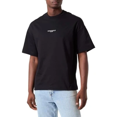 Abbildung von Jack &amp; Jones Jorsantorini TEE CREW NECK Tshirt print, Herren, Größe: Medium, Black