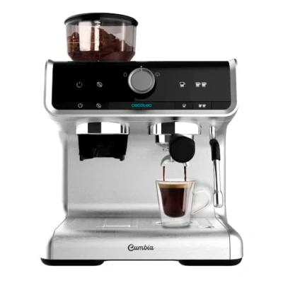 Abbildung von Cecotec Cumbia Power Espresso 20 Barista Aromax Kaffeemaschine. Leistung 2900 W, 2 Heizsysteme, bar Druckpumpe, Manometer, Doppelauslassfilterhalter und Filter (Barista Cream)