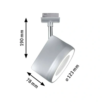 Abbildung von Paulmann Schienensystem Leuchten »URail Schienenspot Arena 950lm 15,3W 4000K 230V Chrom matt, Chrom«, (1 tlg.), dimmbar, Einzelspot