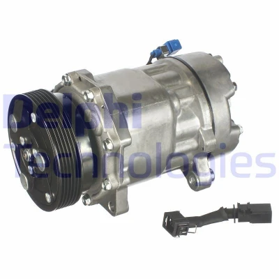 Abbildung von DELPHI TSP0159060 Kompressor SANDEN SD7V16 PAG 46 mit Kompressoröl VOLKSWAGEN: Sharan I, Golf 4, 4 Variant, AUDI: A3 Hatchback kfzteile,