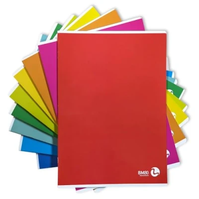 Abbildung von BM BeMore Color Basic 0110608 Notizbuch A4, 4F, kariert, 4 mm mit Rand, Papier 80 g/qm, farblich sortiert, 10 er Pack