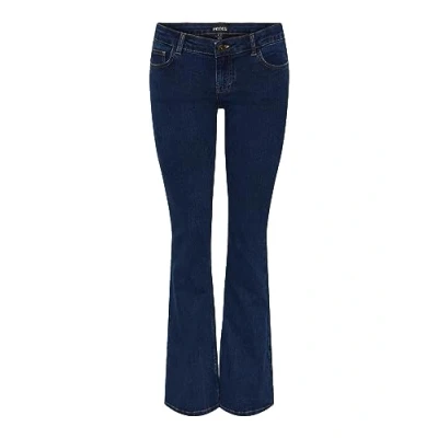 Abbildung von PIECES Damen Pcpeggy Lw Flared Db Jeans Noos Bc, Dark Blue Denim, M / 30L