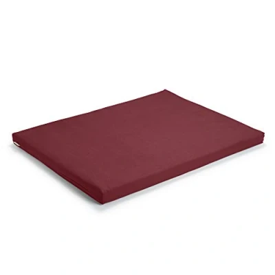 Abbildung von basaho Zabuton Meditationsmatte Biobaumwolle Füllung aus recycelter Wollfaser (Tibetisches Bordeaux)