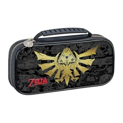Abbildung von Game Traveler Zelda Nintendo Switch Case OLED Hülle für &amp; Switch, Verstellbarer Ständer Bonusspielhüllen, Deluxe Tragegriff, lizenzierte