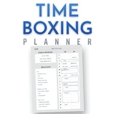 Abbildung von Daily Timeboxing Planner: Scrum, Time Block Journal, Productivity, To Do List, Management (100 Days, A5) (Time Planners)