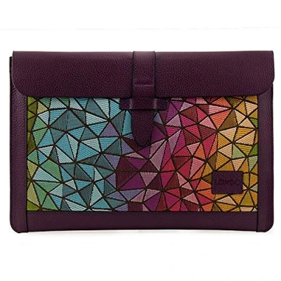 Abbildung von Londo Echtleder Tasche, Hülle für MacBook Pro 13,3 &amp; 13 Zoll und iPad 12.9 Kompatibel mit M1 2020 Model (Lila)