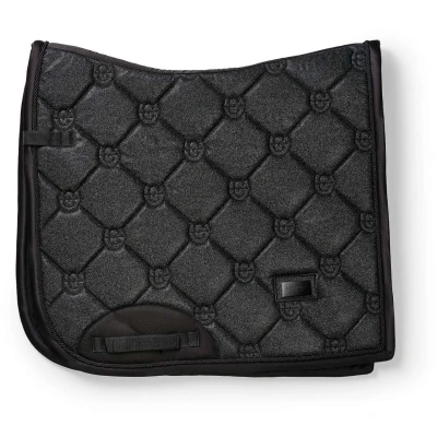 Abbildung von Equestrian Stockholm FW&#039;22 All Black Glimmer dressage saddle pad