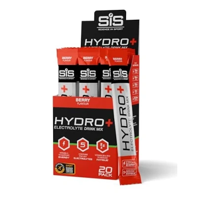 Abbildung von Science in Sport HYDRO+ Electrolyte Drink Mix 20 x 4,5g Beere Veganes Elektrolyt Pulver, Sportgetränke Pulver mit Vitamin C und 5 wichtigen Elektrolyten