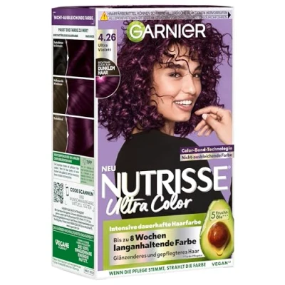 Abbildung von Garnier Nutrisse Farbsensation Intensive Dauerhafte Haarfarbe 4.26 Ultra Violett mit spezieller Reflex Boost Technologie