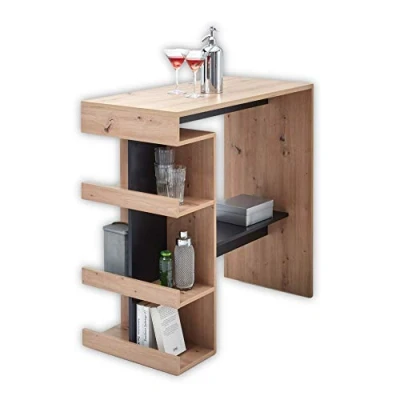 Abbildung von 83 129 V2 Bartisch SMASCH Theke Tisch Bistrotisch Artisan Eiche / Schwarz ca. 108 x 103 50 cm