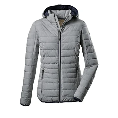 Abbildung von G.I.G.A. DX Damen Uyaka Stripe Casual Funktionsjacke In Daunenoptik Mit Abzippbarer Kapuze, Dunkelnavy, 40 EU