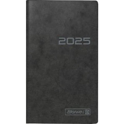 Abbildung von BRUNNEN Taschenkalender Modell 758 (2025), 1 Seite = Woche, A6, 80 Seiten, Karton Umschlag, schwarz