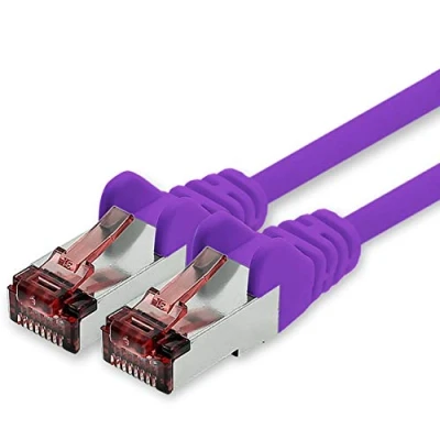 Abbildung von 1CONN Cat6 Netzwerkkabel 10m violet Ethernetkabel Lankabel Lan Netzwerk Kabel Sftp Pimf Patchkabel 1000 Mbit s