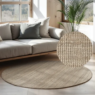 Abbildung von HANSE Home Teppich »Jaipur Juteteppich, als Läufer und in Rund«, rechteckig, 10 mm Höhe, 100% Naturfaser, Nachhaltig, Wohnzimmer, Esszimmer, Schlafzimmer, GRS