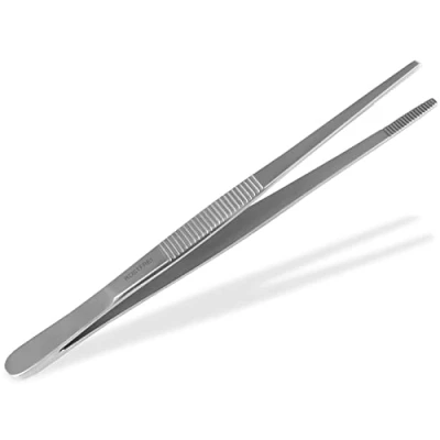 Abbildung von Küchenpinzette, Grillpinzette, Kochpinzette, Pinzette Edelstahl Gerade (13,0 cm)